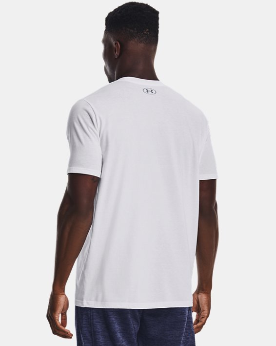 Men's UA Performance Cotton Collegiate T-Shirt, White, pdpMainDesktop image number 1